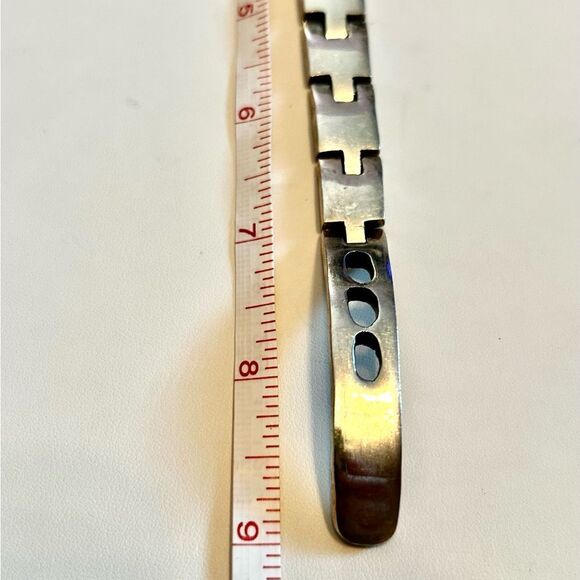 Rare Taxco Salvador Juller Gracia Signed Sterling Silver 925 Buckle Bracelet - Picture 8 of 10